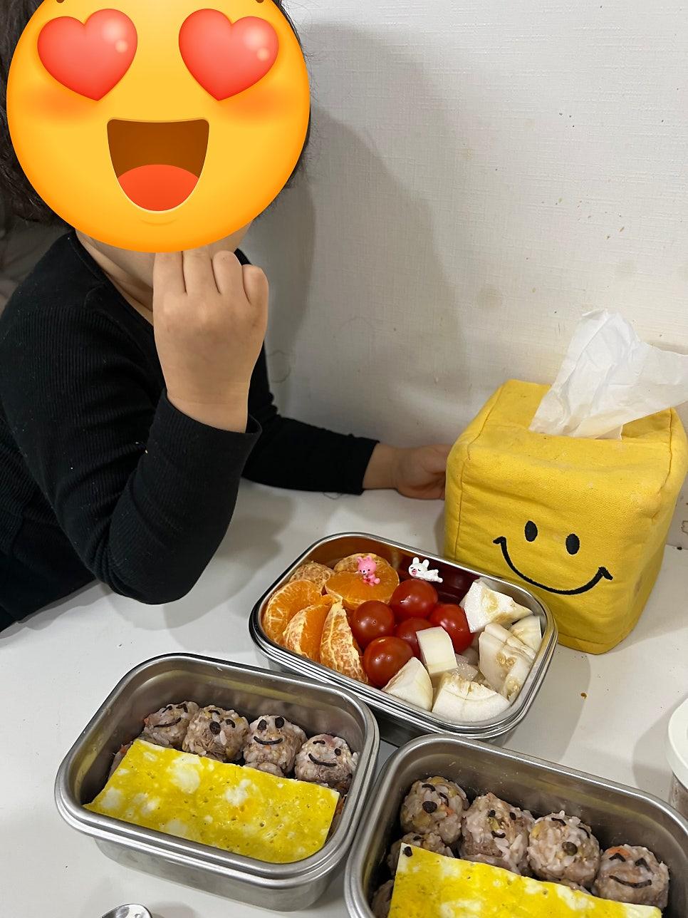 소고기 야채 주먹밥과 계란 이불