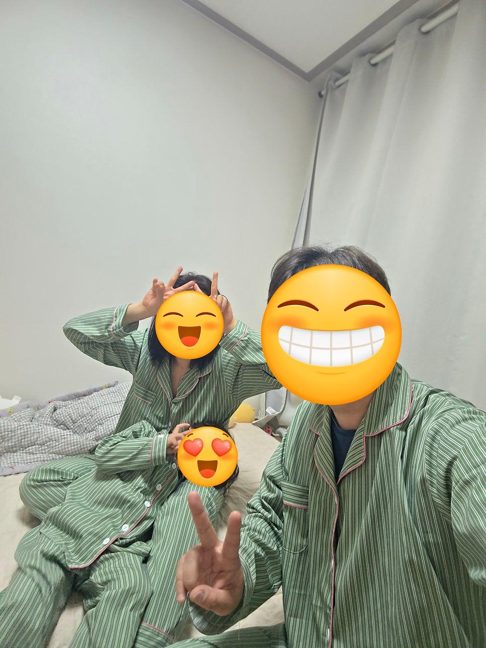 안전하고 활동적인 집콕 필수템 도씨 커플 잠옷 세트