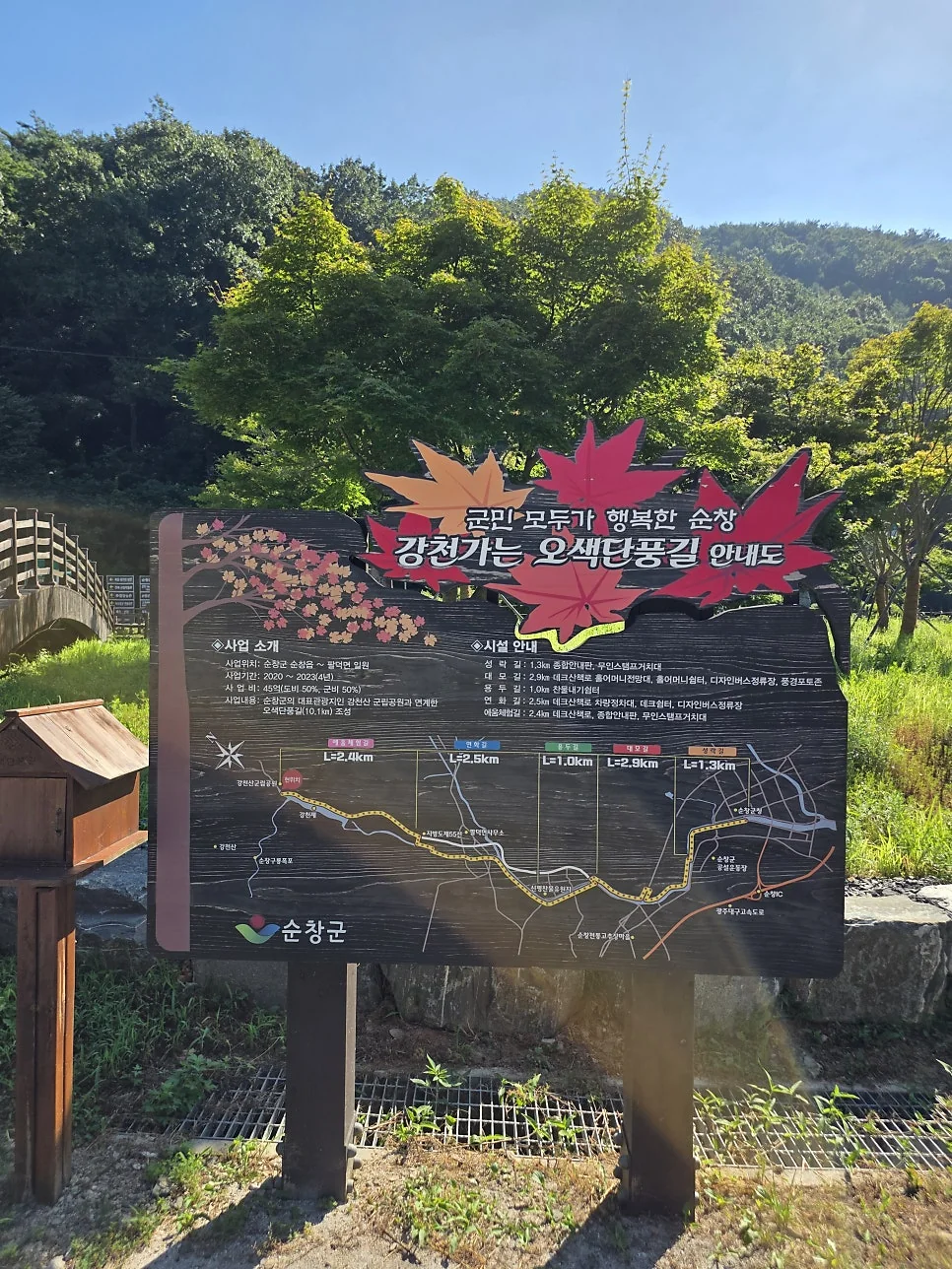 햇빛을 가려주는 울창한 나무와 계곡 바위