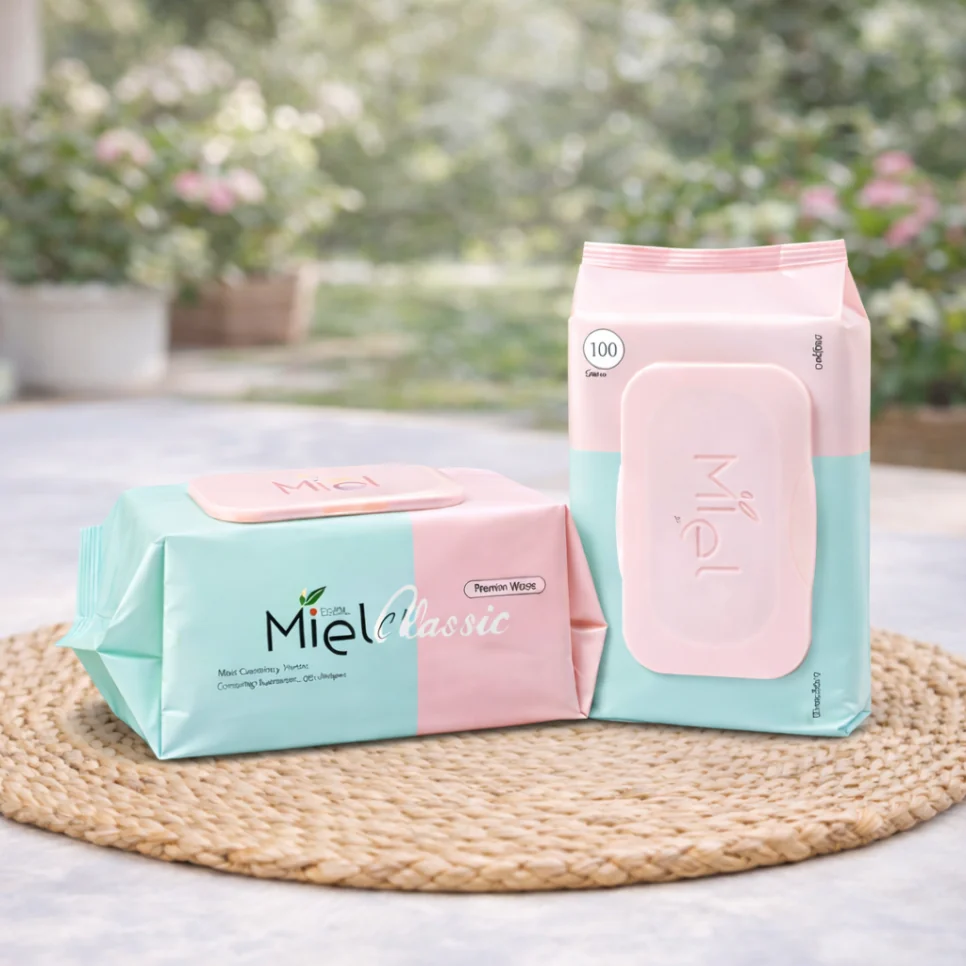 미엘 물티슈 플레인 원단 디테일