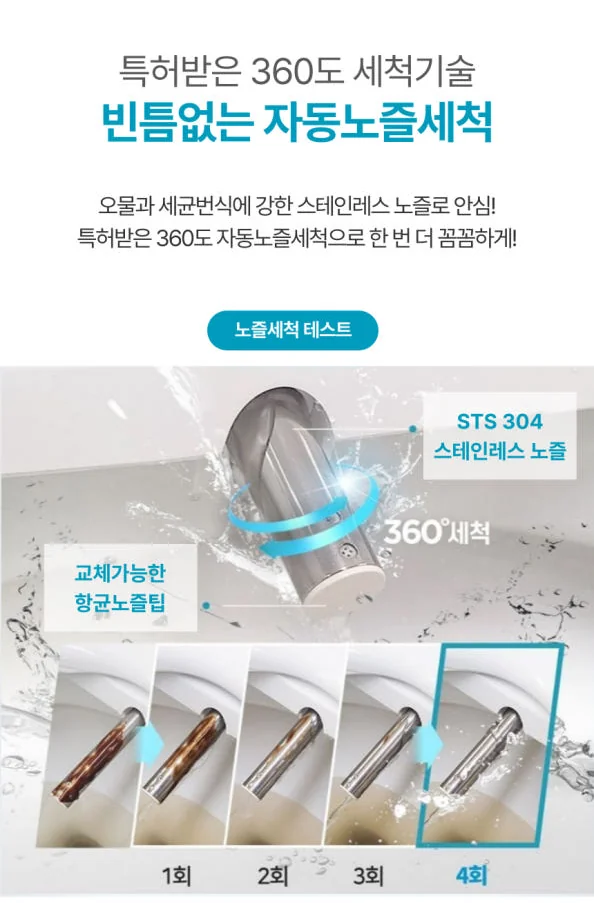 자동 노즐 세척 기능 설명